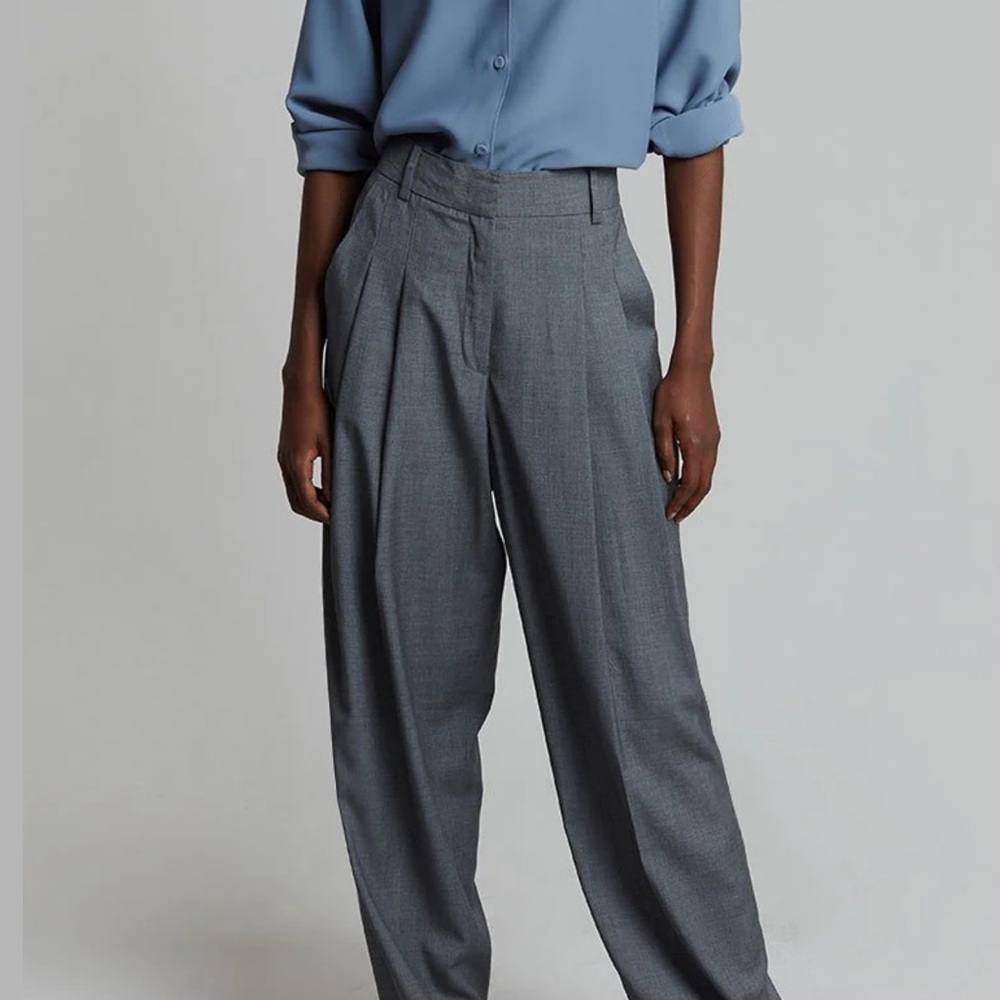 The Frankie Shop Grey Gelso Trousers